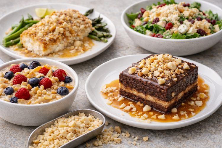 Illustrated placeholder for article titled Foodservice Uses for Macadamias