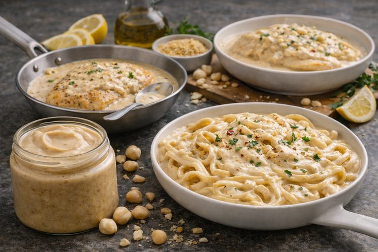 Illustrated placeholder for article titled Macadamias in Sauce Systems: Flavor, Fat and Texture