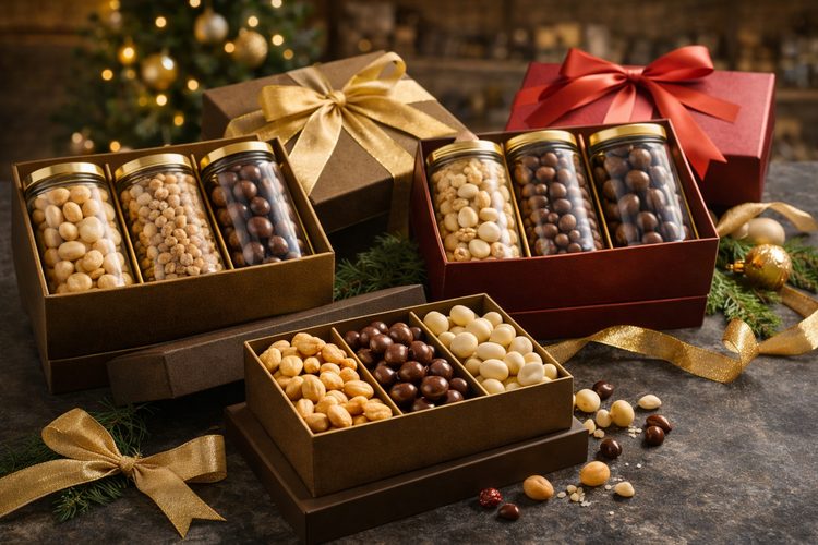 Macadamia gifting concept illustration