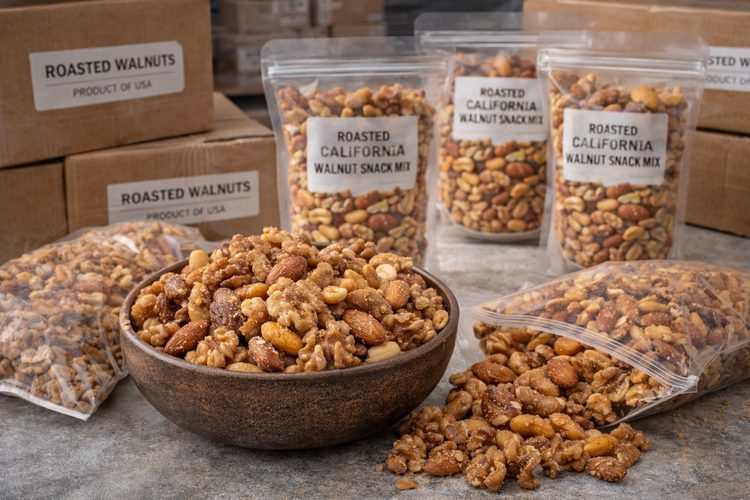 Illustrated placeholder for article titled California Walnut Snack Mix Programs: Roasted Formats and Pack Planning